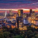 Vlak voordat de zon opkomt - Euromast Rotterdam