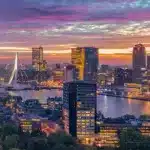 Panorama foto van de skyline van Rotterdam (Vanaf Euromast)